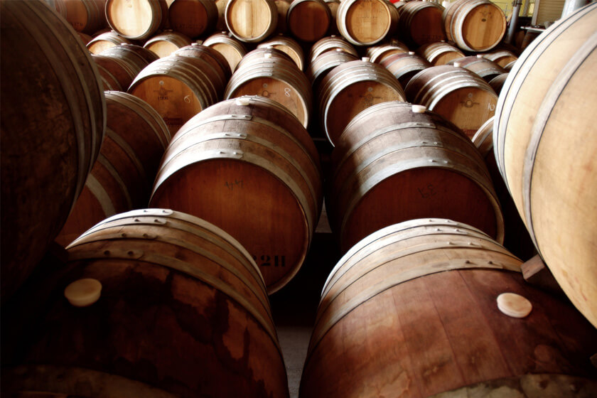 Hunter Valley wine barrels